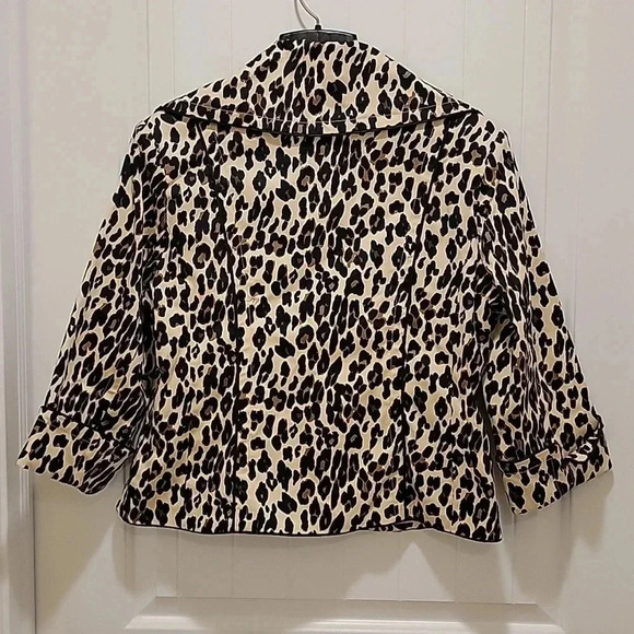 Lisa International Animal Print Lined Buttoned Blazer Size Large - Picture 4 of 8